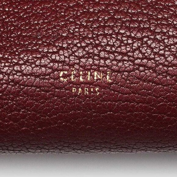 Celine Burgundy Grained Leather Mini Belt Bag - Picture 3 of 11
